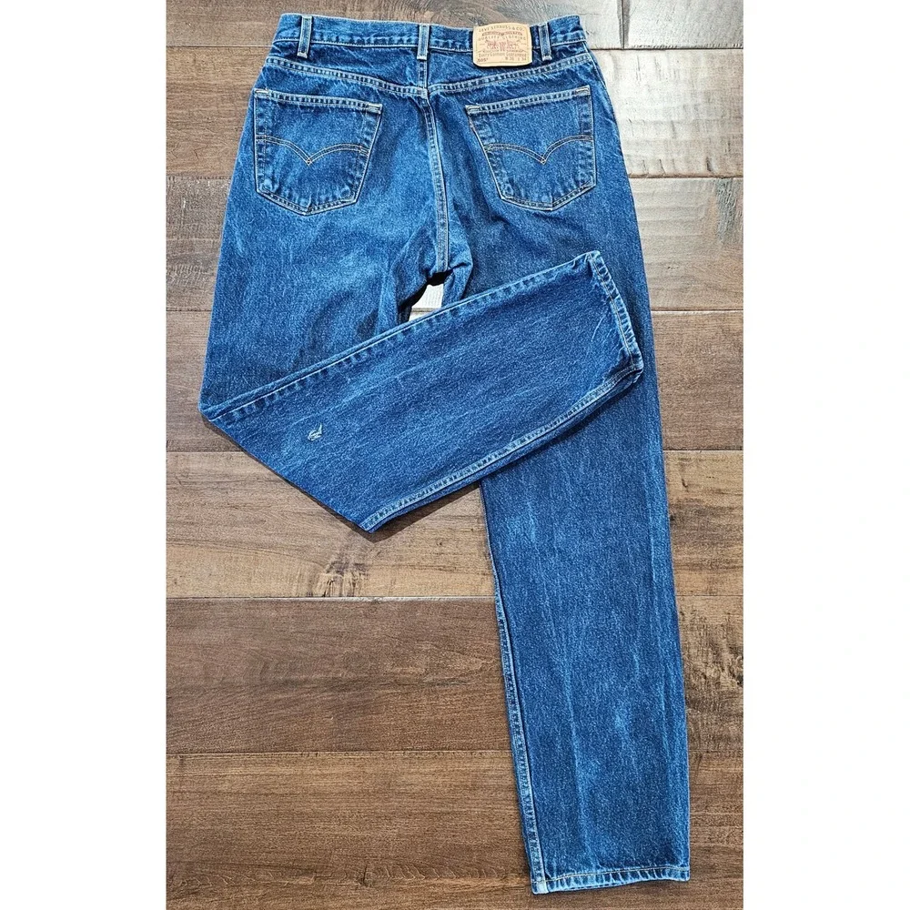 VTG Levis 505 Mens Regular Fit Straight Leg Jeans Blue Denim W36 L34 Dark Wash